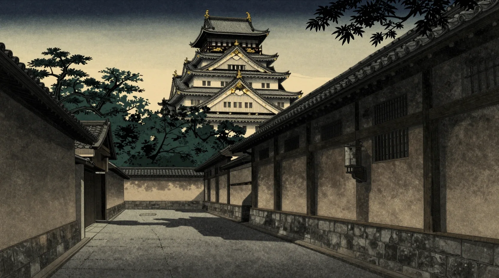 Edo Castle's Shadowed Corridors