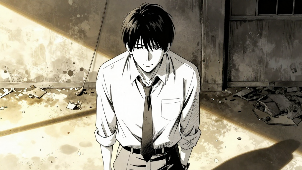 Chen approaches the abandoned claim, bowing slightly in greeting.