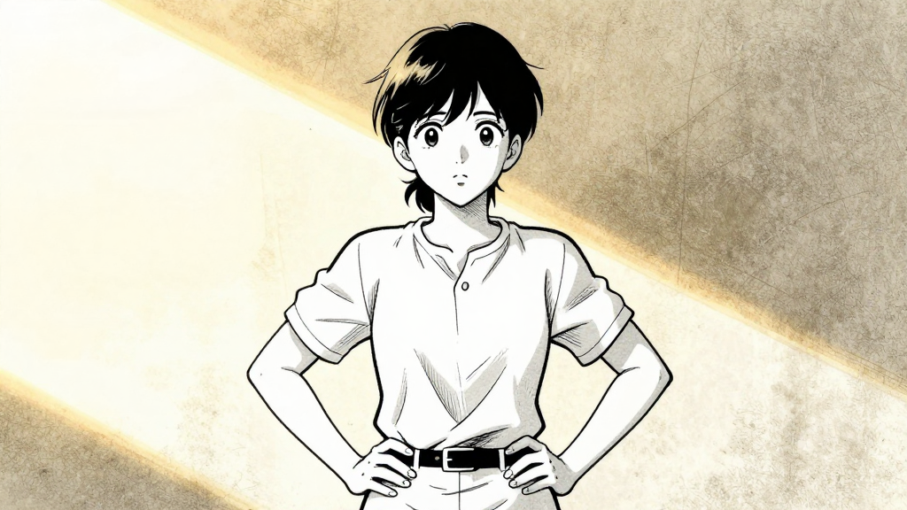 Martha watches Chen from a distance, hands on her hips, expression curious.