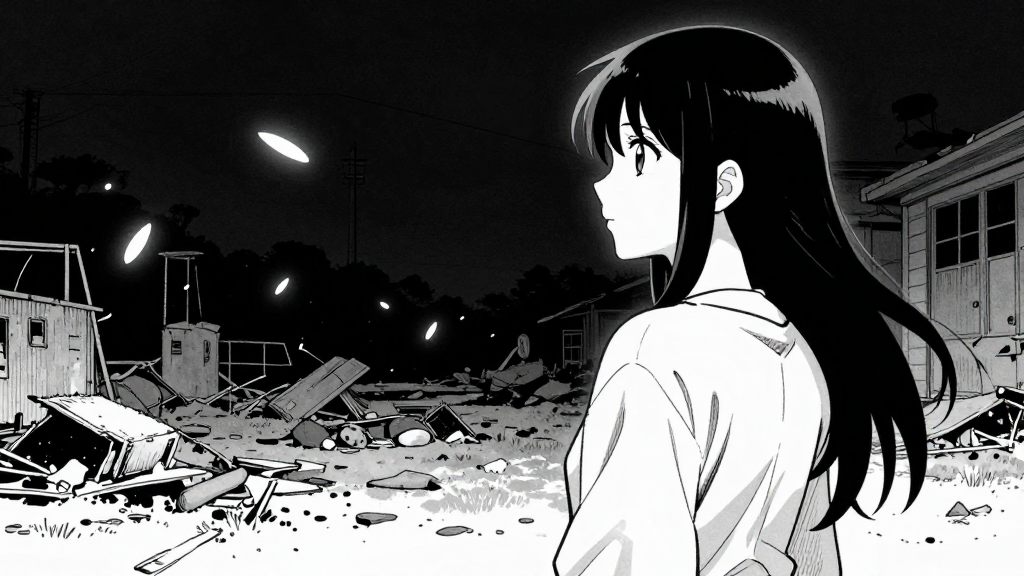 Abandoned game pieces flicker in the background as Maya looks around.