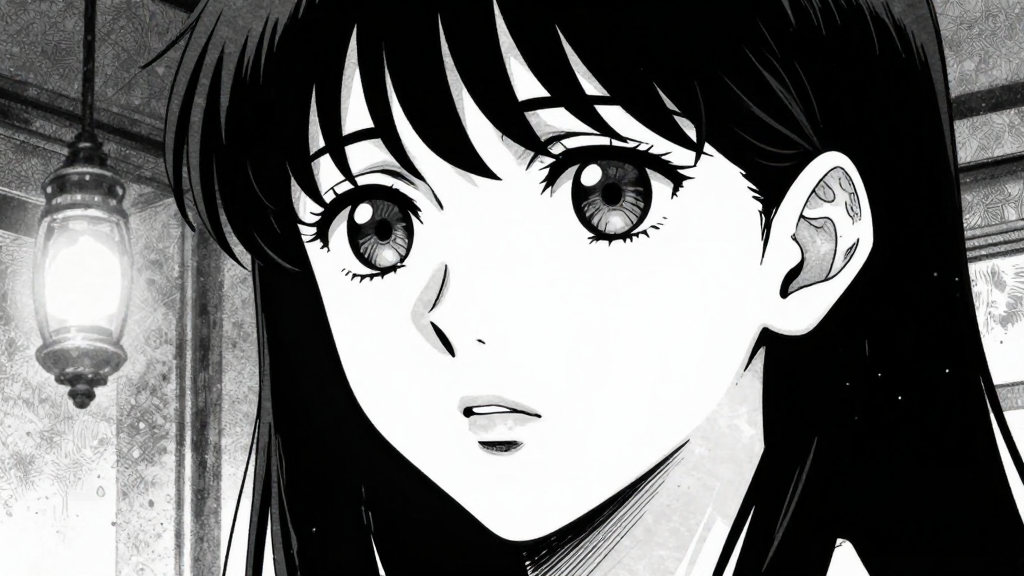 Clara’s face, determination building as she prepares to decide.