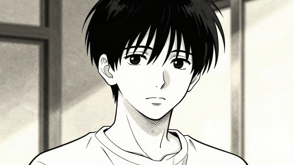 Zhao stands quietly, no grin, no bravado.