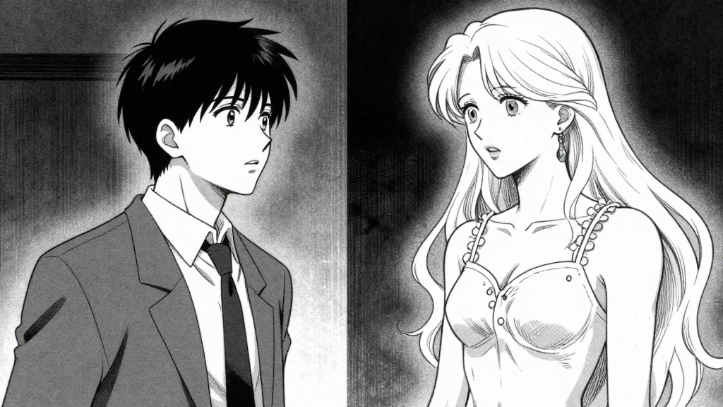 Dr. Hartwell arrives, staring at the spectral form of Mercy.