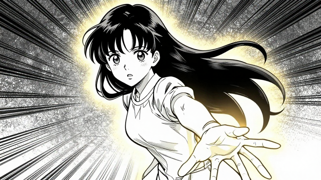 Elena's body begins to glow as the light pulls her forward.