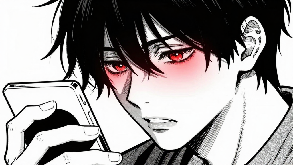 Kenjiro holds the photograph, his face in turmoil.