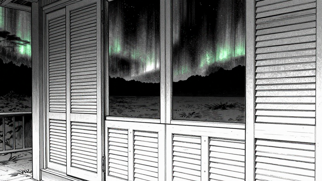 The shutters are fully closed, the Pattern still visible in the distance, unknowable and eternal.