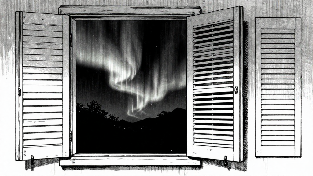 The shutters begin to close, the auroras fading into darkness.