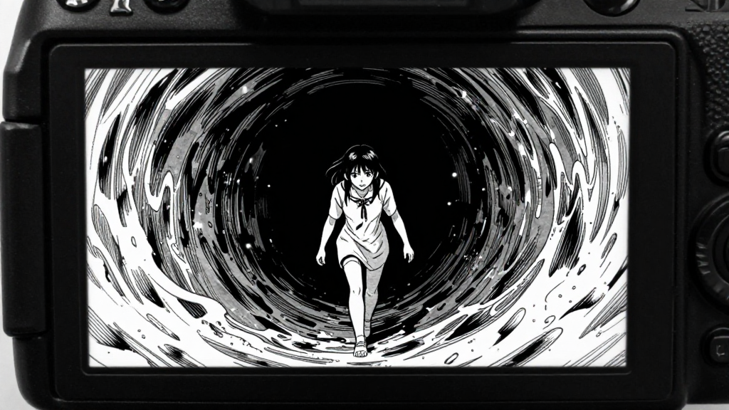 Maya’s camera view shows the creature moving in the darkness of the vent.