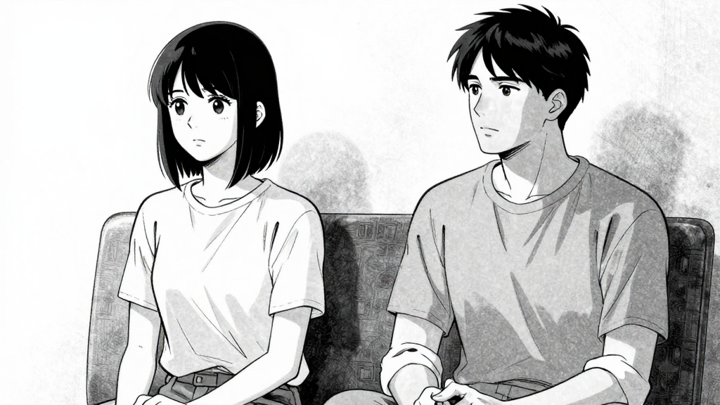 Elena and Amit sit silently, both understanding the weight of the moment.