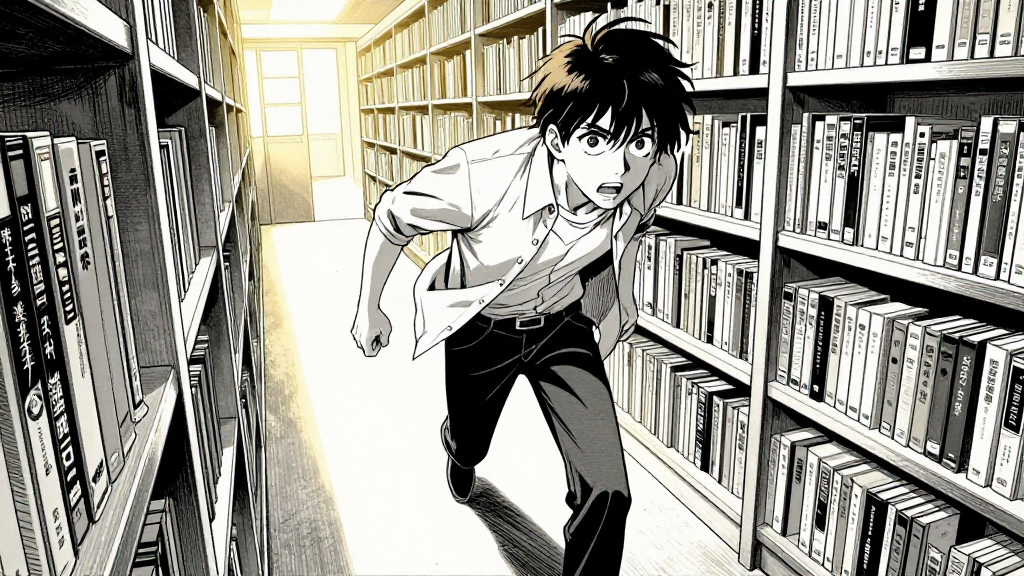 Jin Wei bursts into the archive, wild-eyed and frantic.