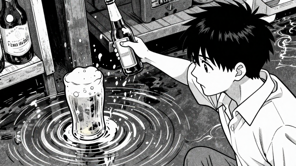 The flood continues, beer surging through the streets from above, with Eleanor reaching out to Thomas.