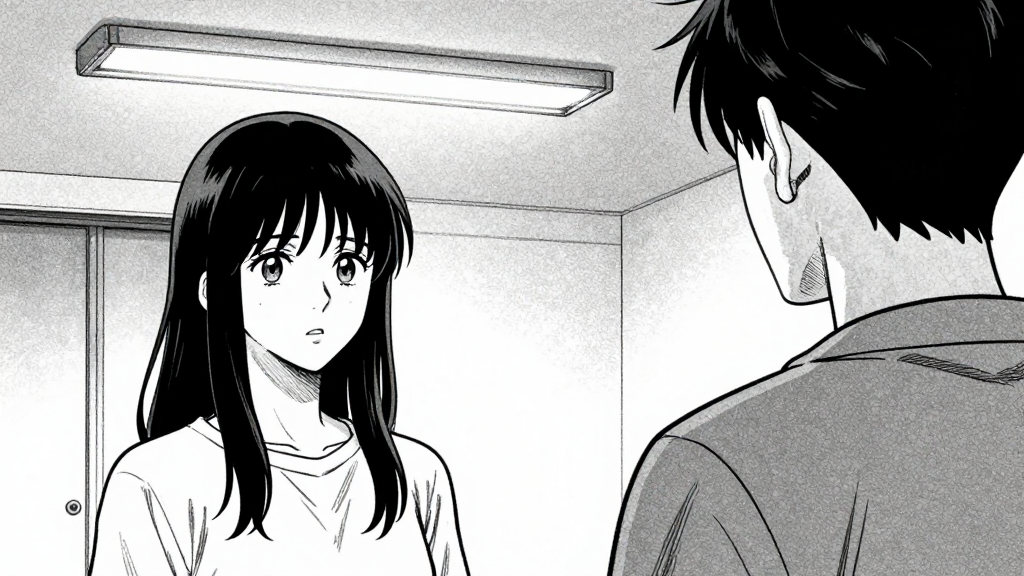 Elena faces Blackwell, her voice steady as she stands up to him.