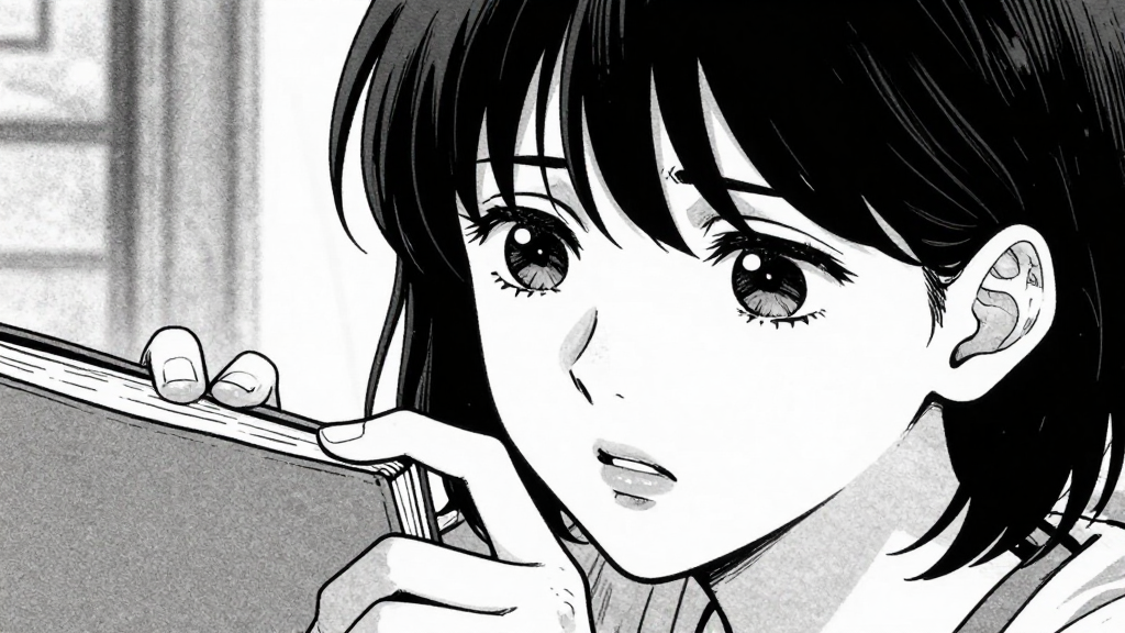 Eleanor’s fingers trace the edge of the sketchbook, eyes uncertain.