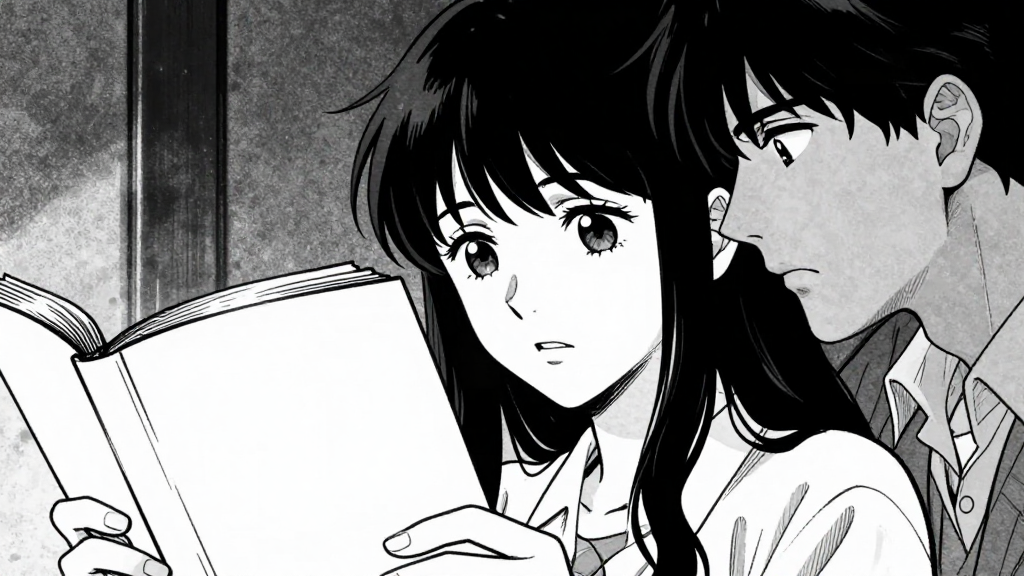 Eleanor’s eyes scan the rejected manuscript, then glance at Arthur.