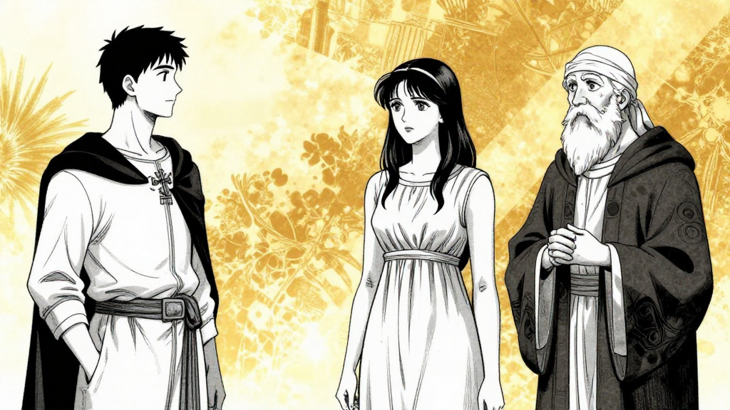 Elena sees the Byzantine merchant, the Cretan priestess, the scholar.