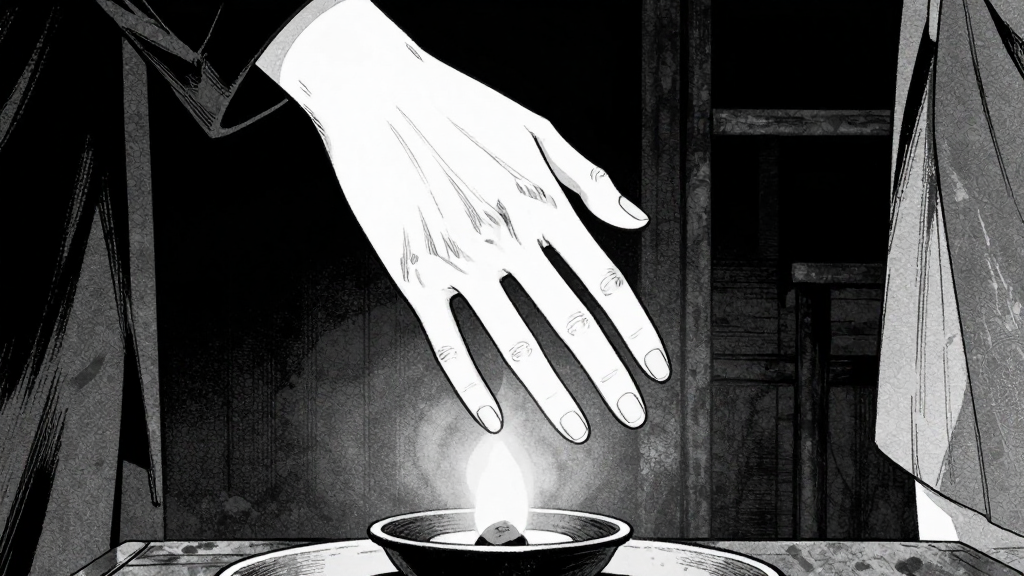 Min-ho’s hand hovering near Eun-ji’s, silence between them.