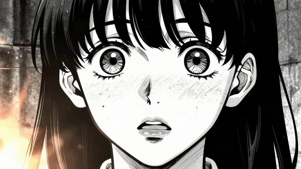 Soo-min’s face, eyes wide, lips trembling.