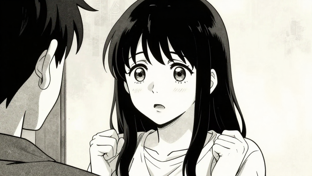 Lyra watches in horror, her hands clenched at her sides.