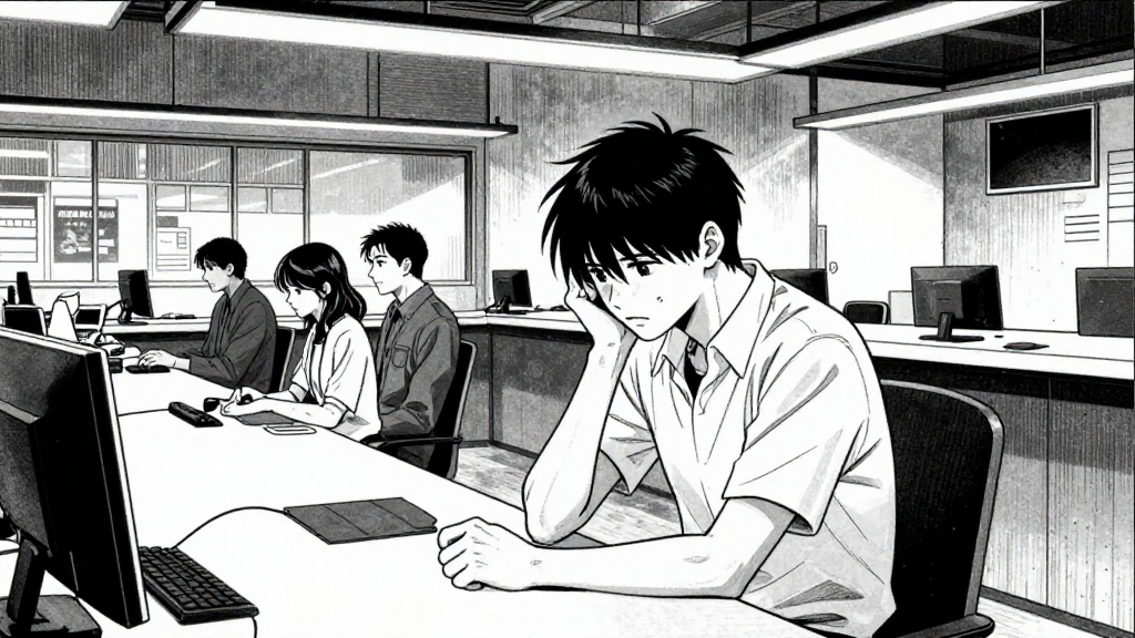 The Trading Floor, still, with Kaelo emotionally raw.