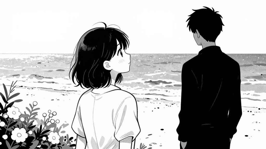 Eleanor looks up, seeing Silas’s silhouette on the beach.