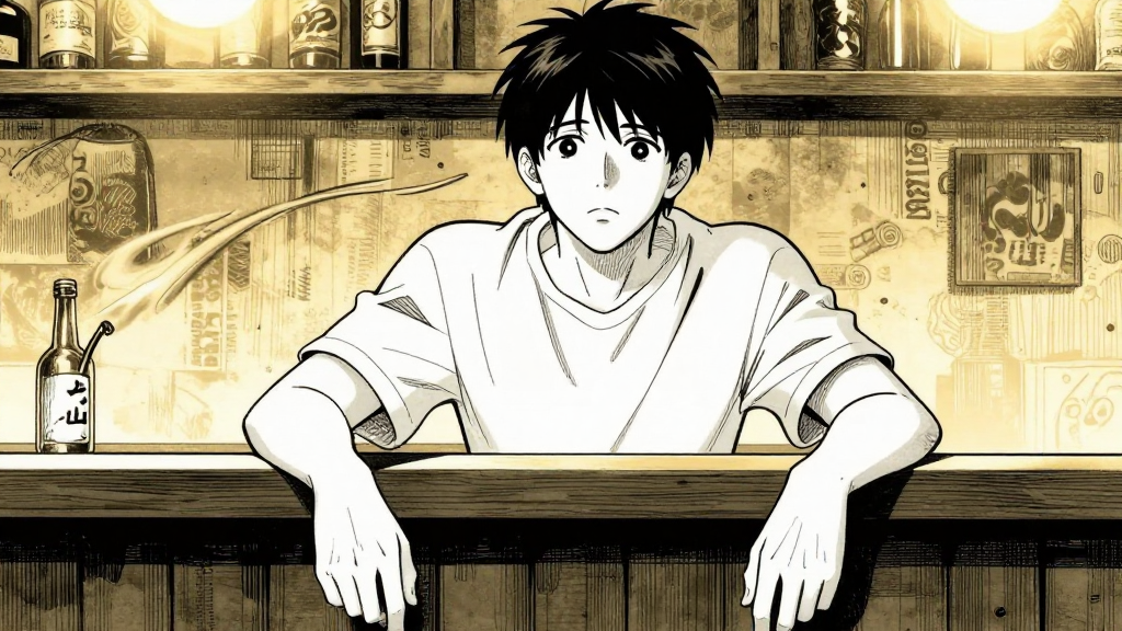 Silas’s arms drop, uncertainty in posture; wind blows through the bar.