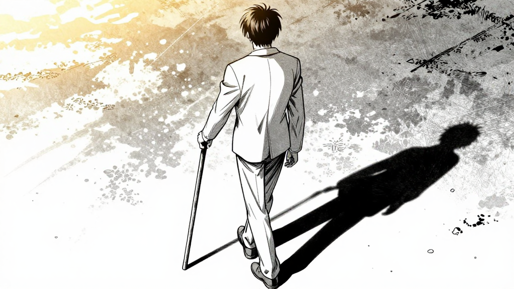 Silas turns away, walking stick tapping the ground.