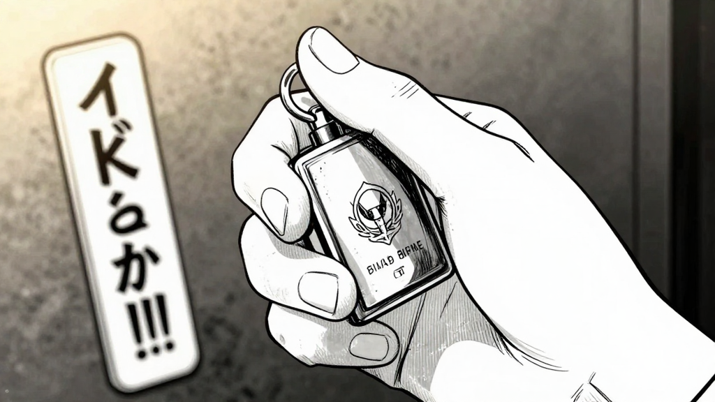 Martha’s hand grips the locket; claim marker in the background.