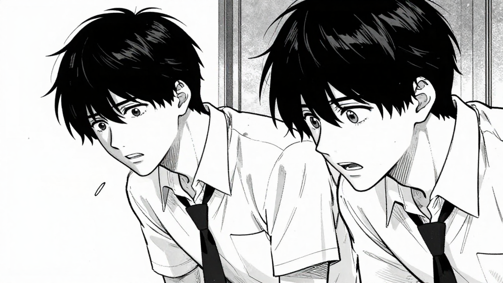 Kenji bows deeply, Hiroshi leans forward, speaking urgently.