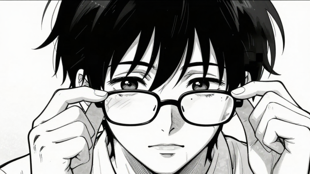 Ólafur cleaning his glasses slowly, eyes searching.