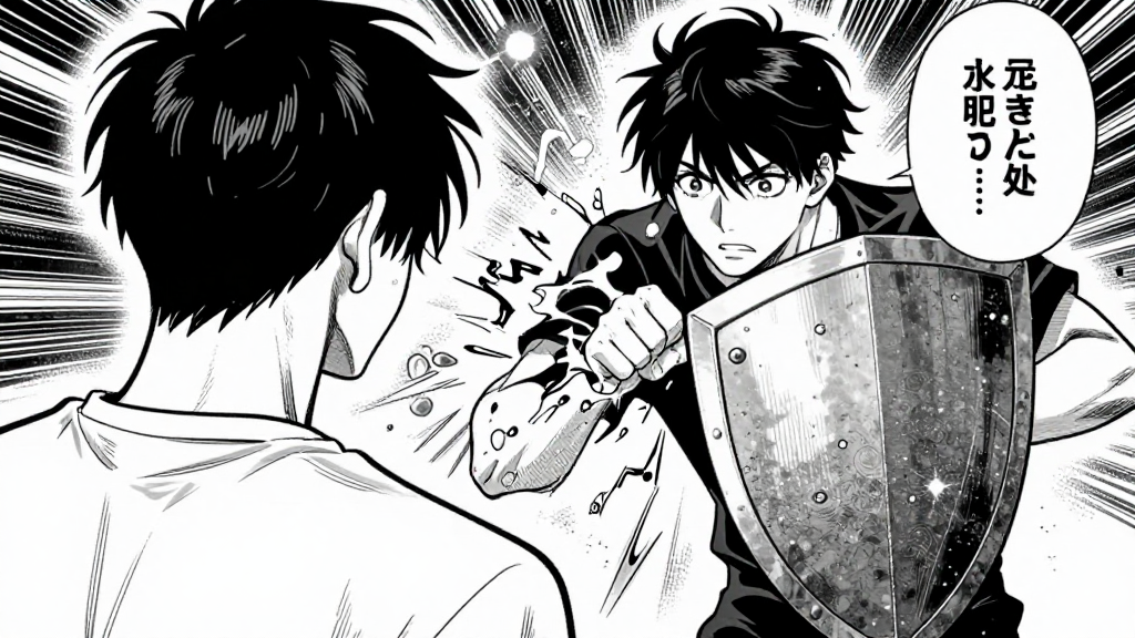 Dax’s attack glances off Cassian’s shield, the algorithm flickers with a glitch.