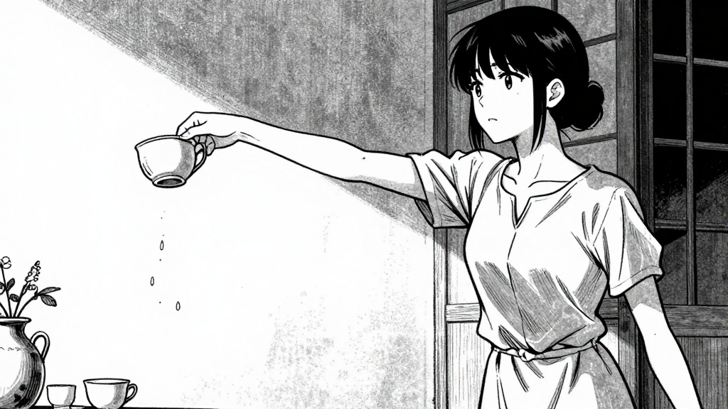 Catherine throws the tea. Agnes steps toward her, face unreadable.