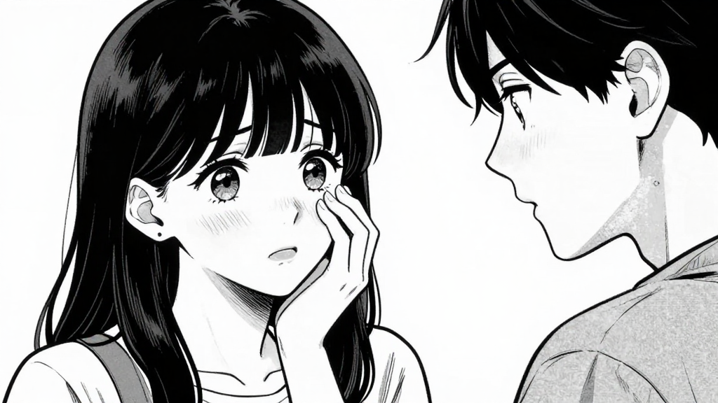 Min-ho’s hands tremble slightly as he looks at Eun-ji.