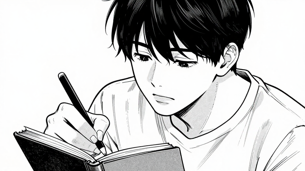 Morrison writes Min-ho’s name carefully in his notebook.