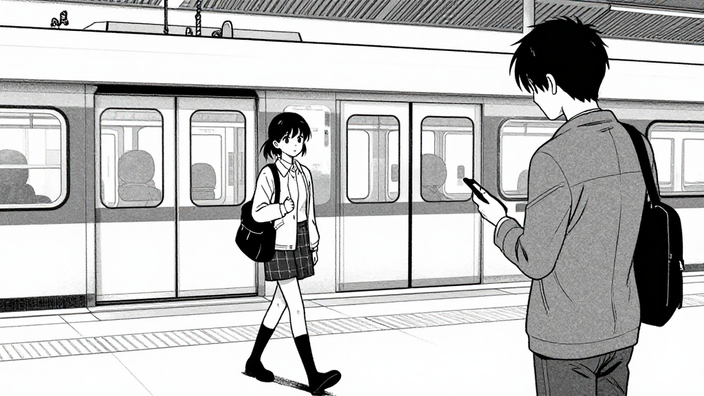 Sarah walks to the terminal, typing as Daniel watches with quiet approval.