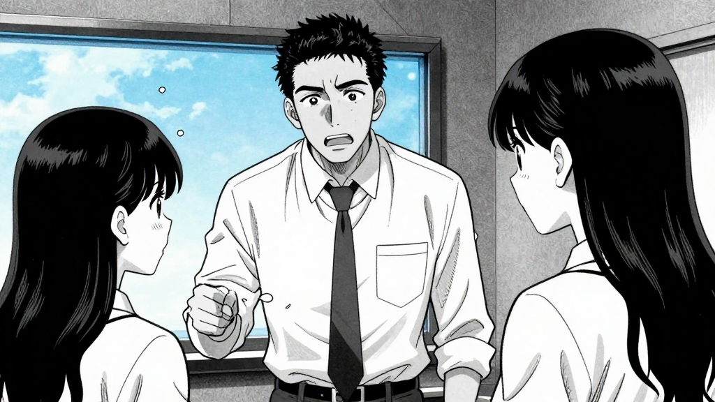 Dr. Amit steps between Maya and Lila, voice urgent as he speaks.