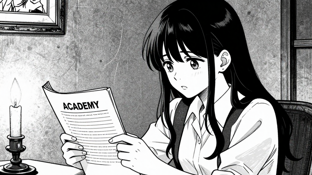 Elias discovers Clara’s secret portfolio, sees the academy application.