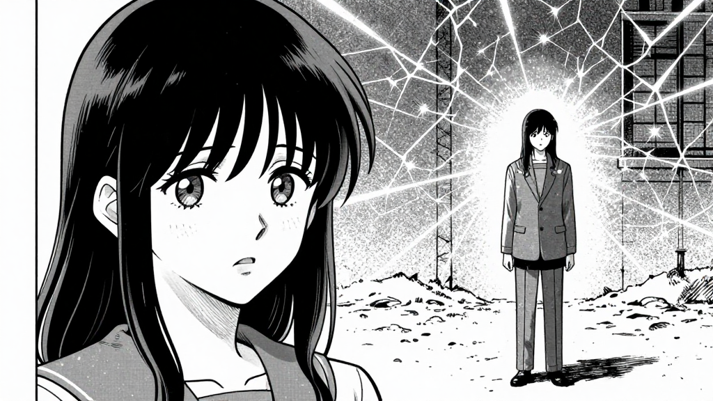 Franz witnesses Clara’s temporal echo, stands frozen in disbelief.