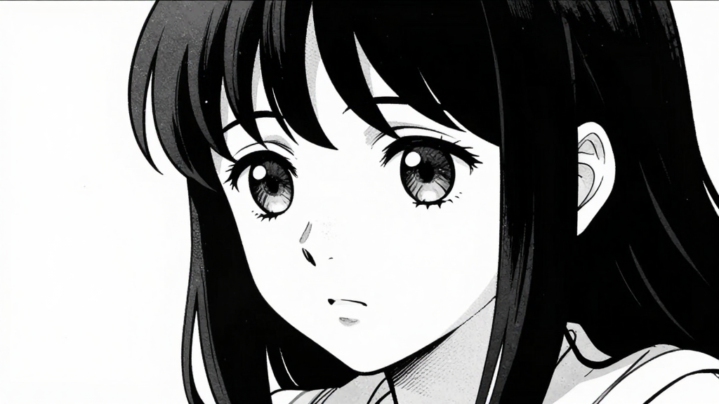 Elara's face is pale as she weaves her childhood memories. Her eyes are distant.