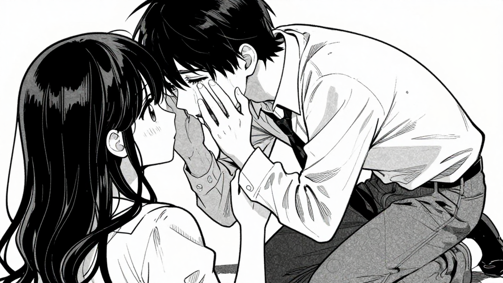 Kaelen kneels, weeping. His hands touch Elara's face, whispering her name.