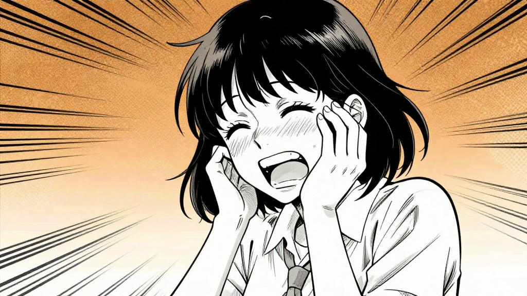 Aria trembles and begins to laugh uncontrollably.