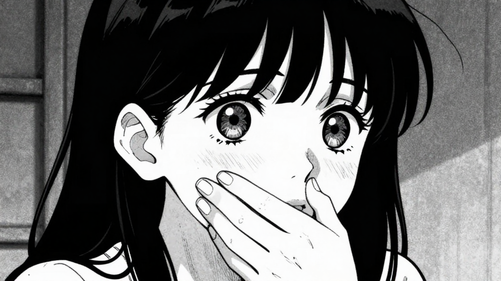 Katarina covers her mouth, then stops herself, staring into the distance.