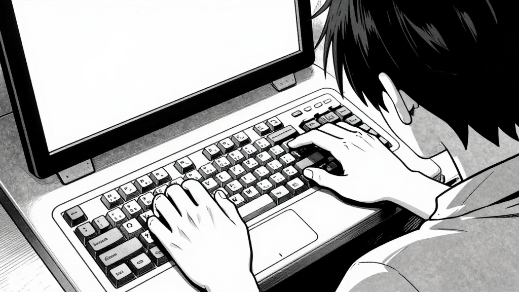 Kaelo’s hands hover over the console, preparing to upload.