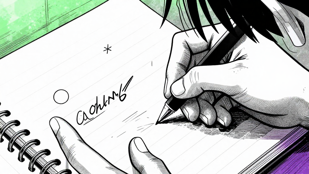 Chen’s hands furiously sketching patterns in a notebook.