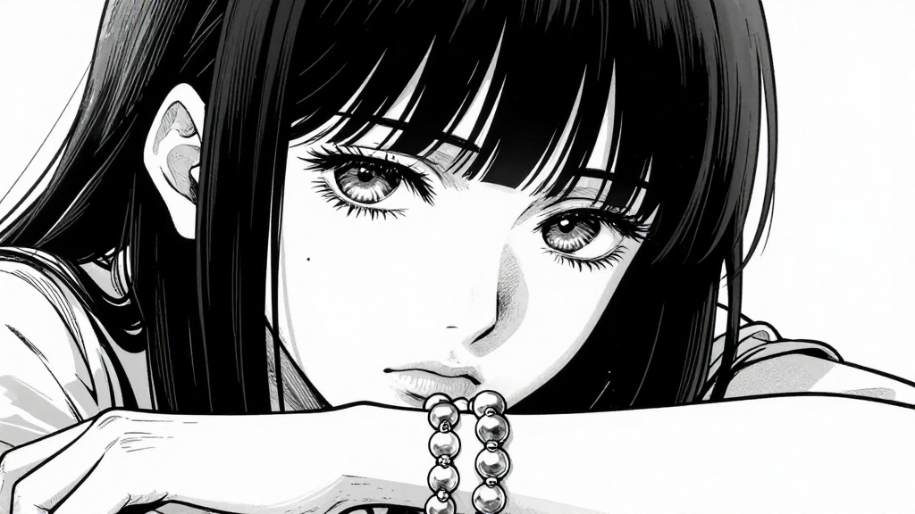 Elena stares at the cold bracelet, eyes filled with resolve.