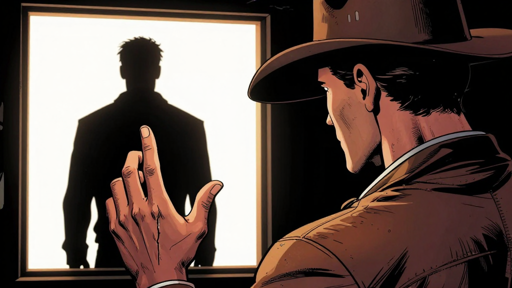 Over Sterling's shoulder looking at Marcus's back. Sterling's hand frozen mid-gesture, his carefully maintained composure cracking. Marcus silhouetted against bright window, immovable.