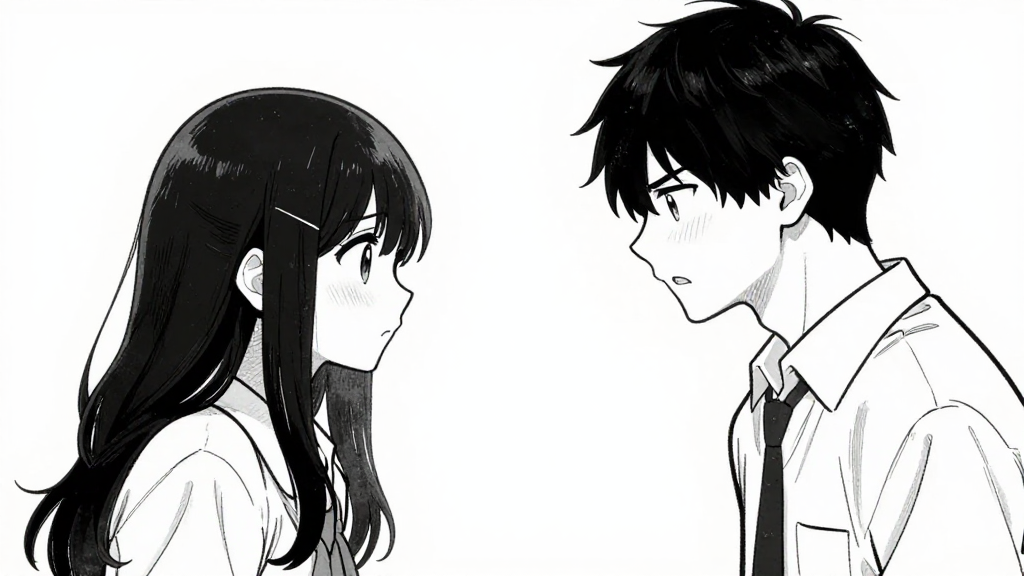 Amara and David face off, both in emotional tension.