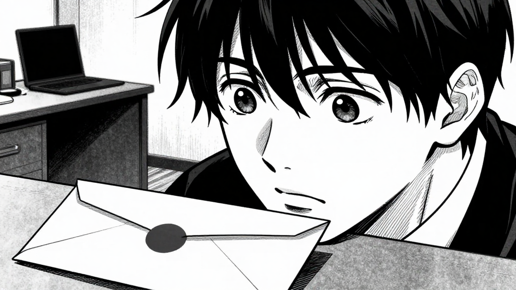 Sterling's eyes, widening as he sees Marcus's resolve. The envelope slides off his desk onto the floor—his power, his leverage, his silence offer, all rejected.