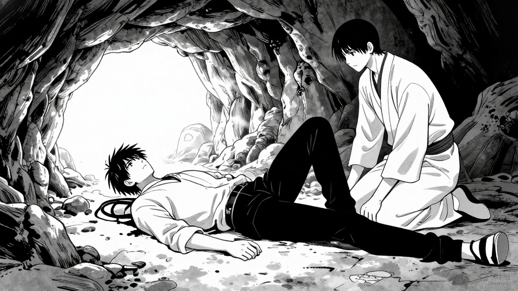 Jin Wei collapses, and Zhao Han draws closer to the cave.