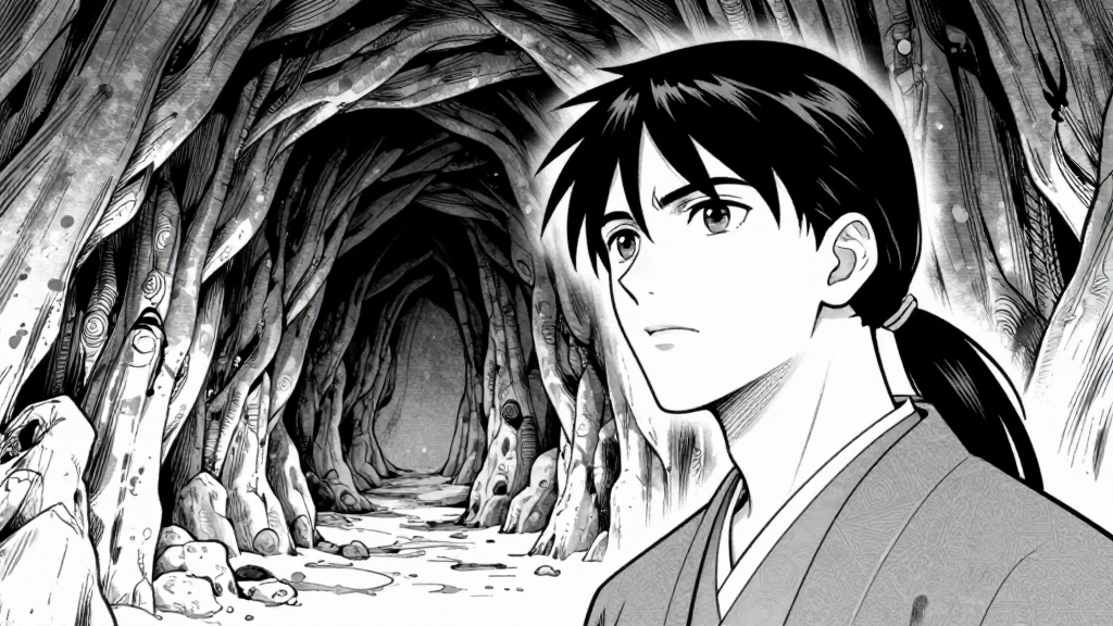 Lin Fei senses Zhao Han’s approach through the cave’s qi patterns.