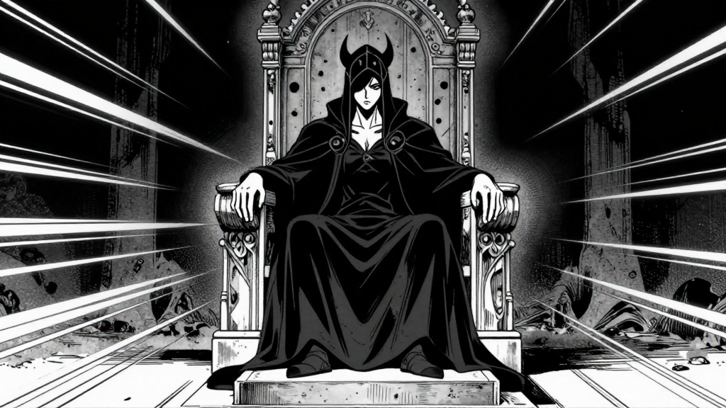 Mira moves deeper into the Abyss, the Hollow King’s throne visible.